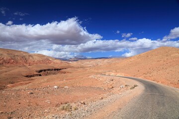 Morocco - desert road in Ouarzazate Province