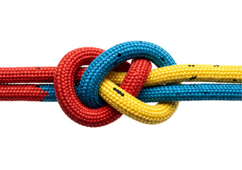 Intertwined Colored Ropes Forming a Complex Knot