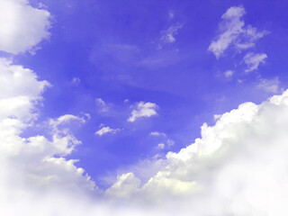 White clouds with blue sky background, very suitable for background or wallpaper for any theme.