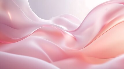 Fototapeta premium Abstract flowing fabrics in soft pinks