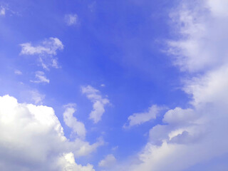 White clouds with blue sky background, very suitable for background or wallpaper for any theme.