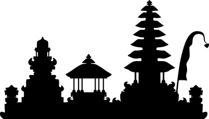 Fototapeta premium Bali Pura Silhouette