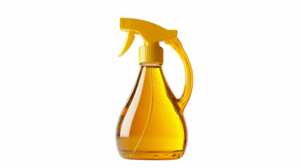 yellow plastic bottle isolated on black