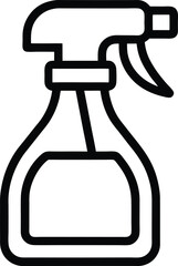 Glass cleaner outline icon on transparent background 
