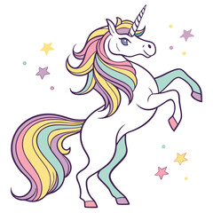 unicorn colorful vector design