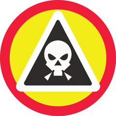danger warning  icon on transparent background 