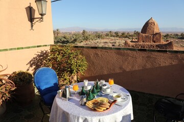 Moroccan riad hotel breakfast