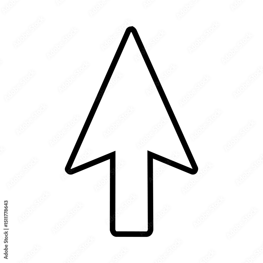 Poster up arrow vector web icon. scroll illustration sign. direction symbol. arrow logo. up web symbol.
