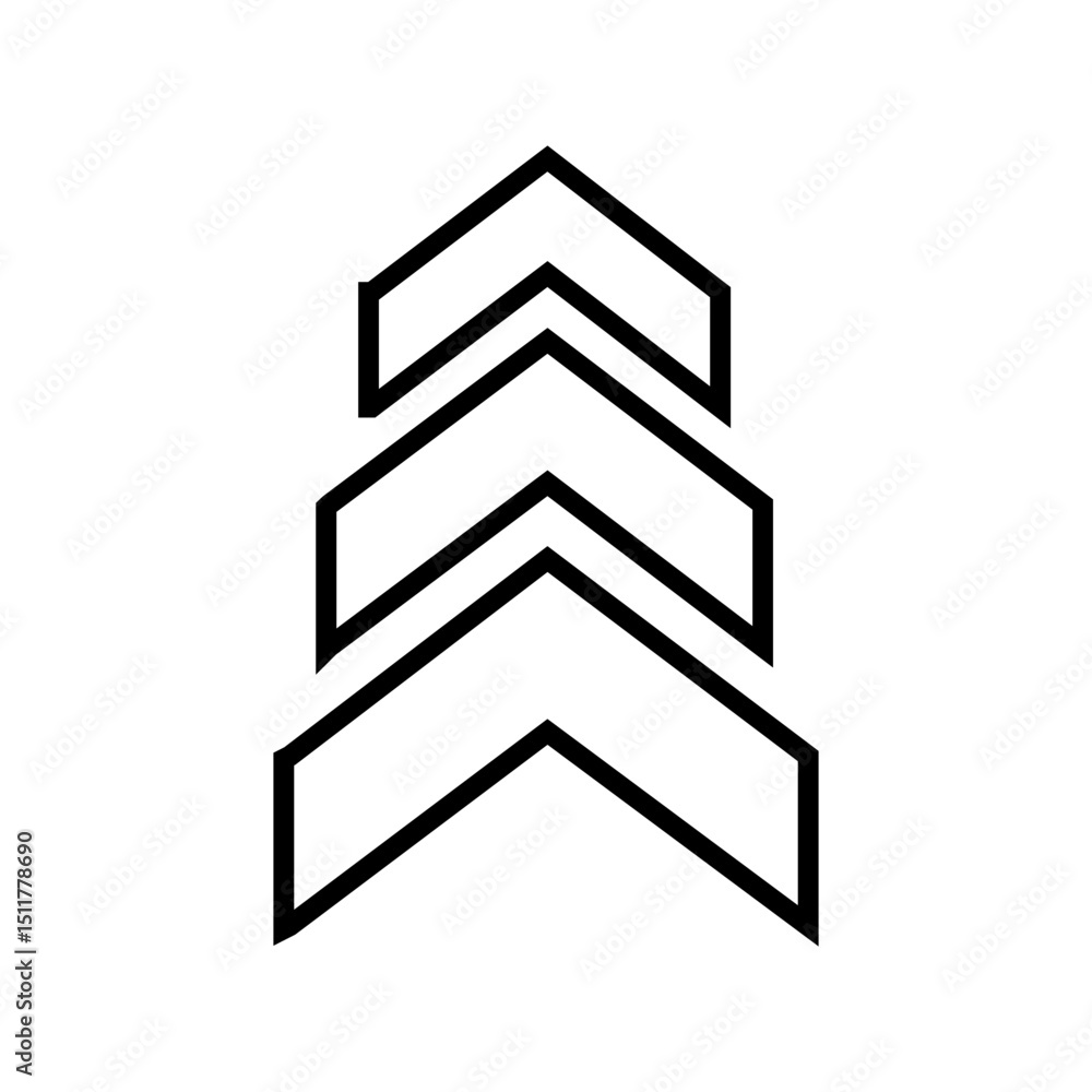 Poster up arrow vector web icon. scroll illustration sign. direction symbol. arrow logo. up web symbol.