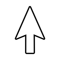 Up arrow vector web icon. Scroll illustration sign. Direction symbol. Arrow logo. Up web symbol.