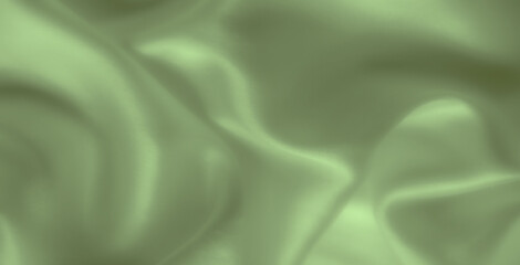 Blur of a vibrant green fabric with flowing curves and soft shadows, showcasing a rich and luxurious texture ideal for design, decoration, or artistic backgrounds.