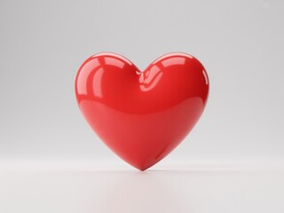 3d rendered red heart symbol of love romance and valentine?s day celebration