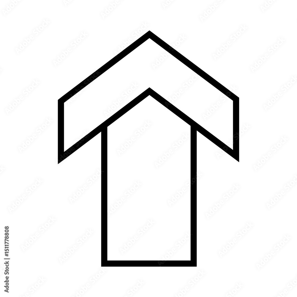 Poster up arrow vector web icon. scroll illustration sign. direction symbol. arrow logo. up web symbol.