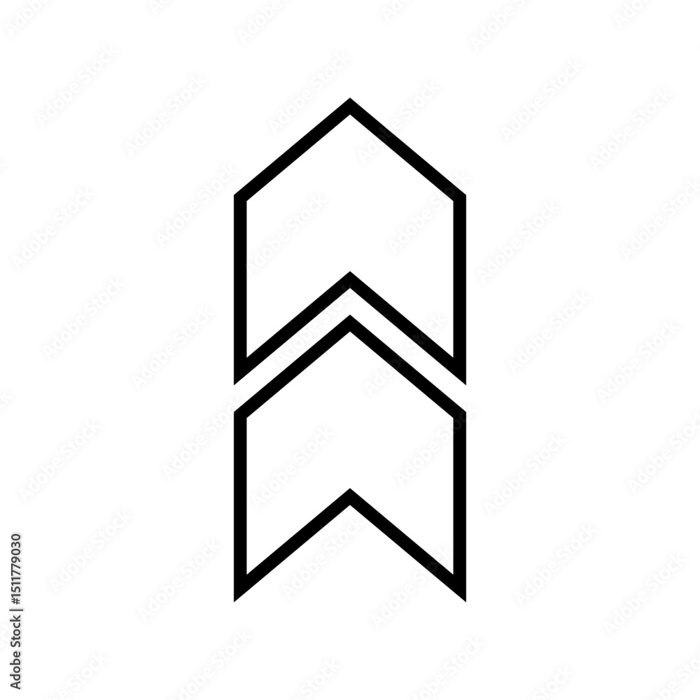 Poster up arrow vector web icon. scroll illustration sign. direction symbol. arrow logo. up web symbol.