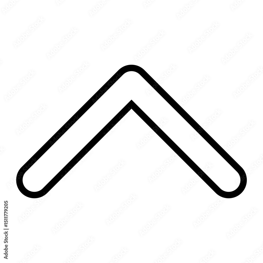 Poster up arrow vector web icon. scroll illustration sign. direction symbol. arrow logo. up web symbol.