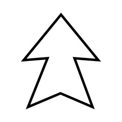 Up arrow vector web icon. Scroll illustration sign. Direction symbol. Arrow logo. Up web symbol.