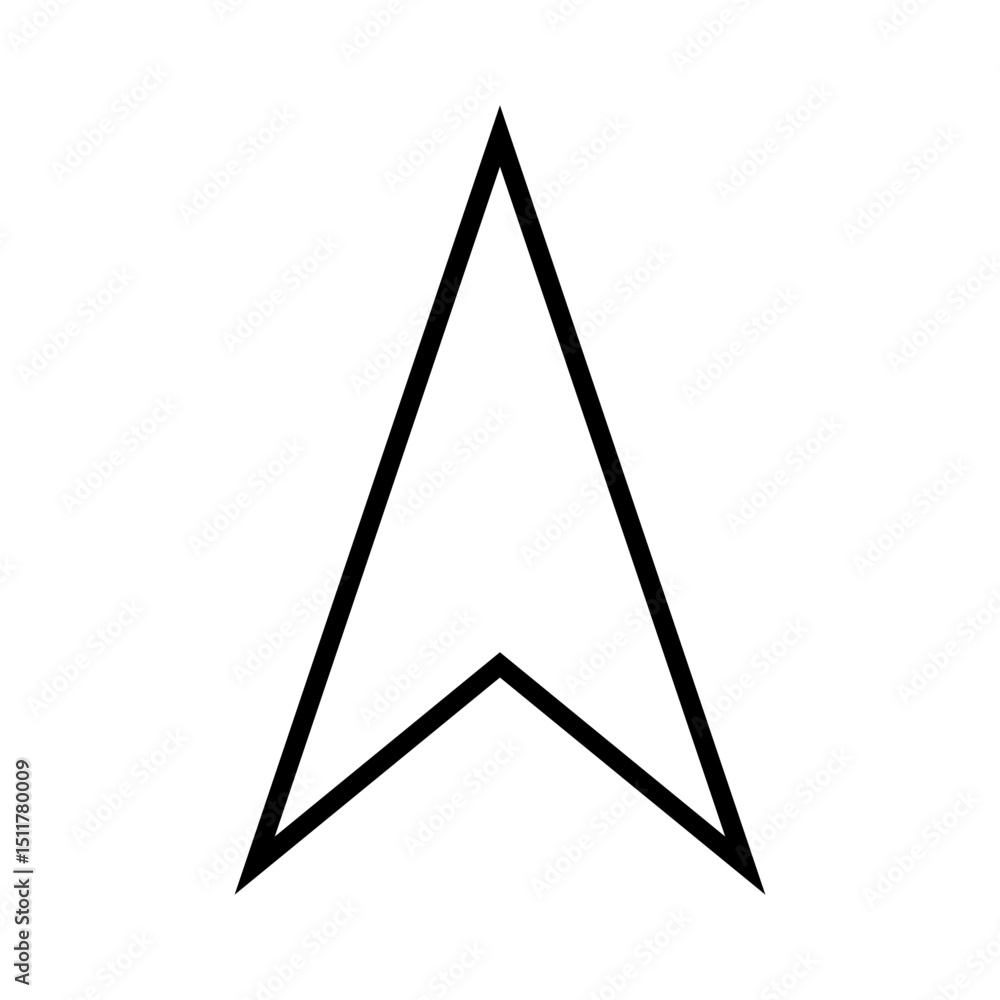 Poster up arrow vector web icon. scroll illustration sign. direction symbol. arrow logo. up web symbol.