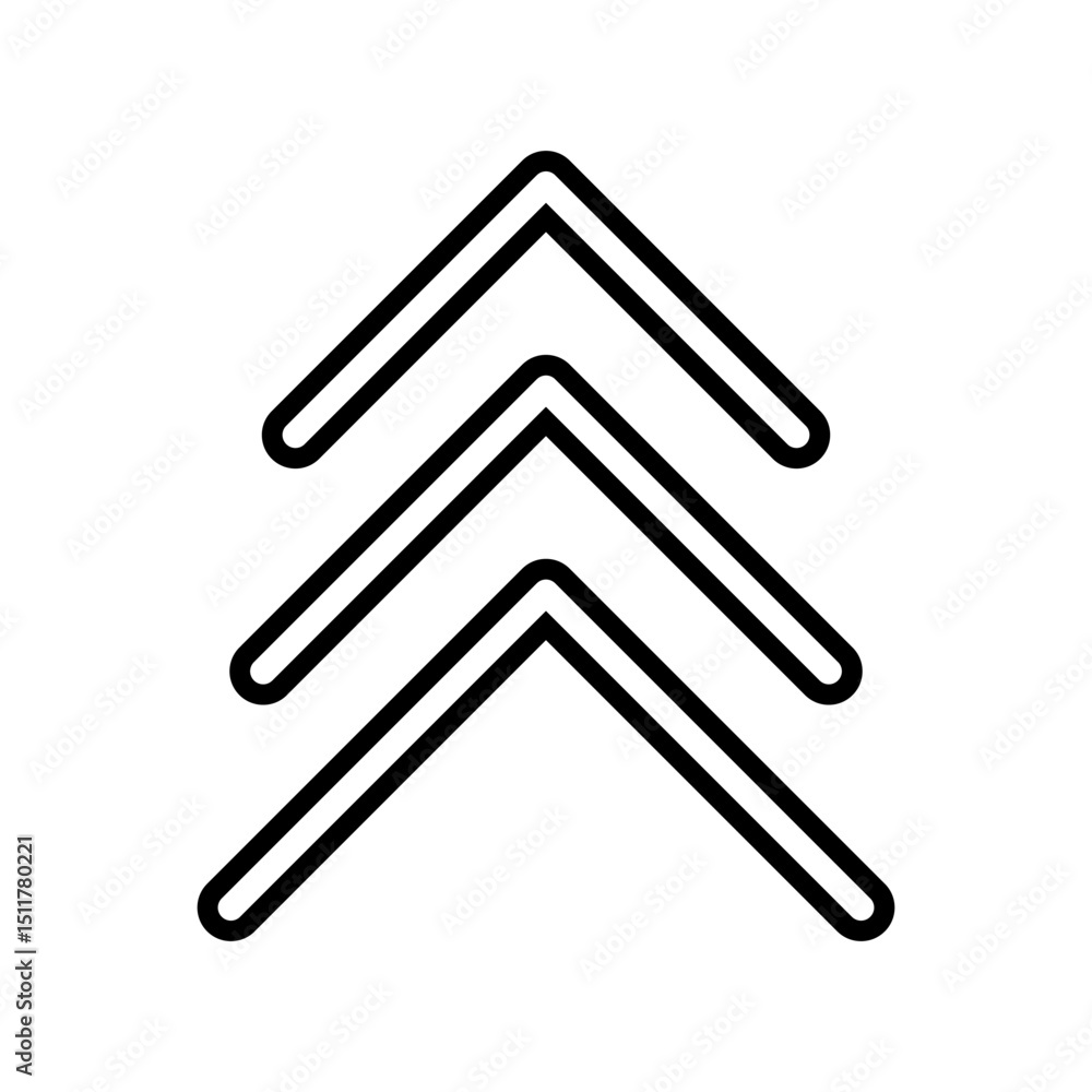 Poster up arrow vector web icon. scroll illustration sign. direction symbol. arrow logo. up web symbol.