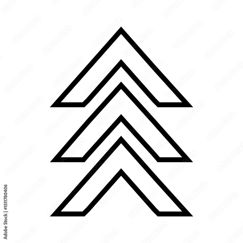 Poster up arrow vector web icon. scroll illustration sign. direction symbol. arrow logo. up web symbol.