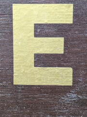 Written Wording in Distressed State Typography Found Ransom Letter E