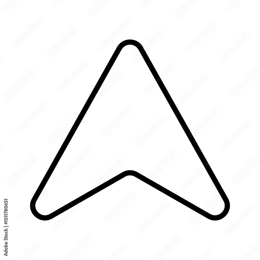 Poster up arrow vector web icon. scroll illustration sign. direction symbol. arrow logo. up web symbol.