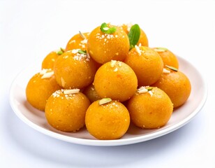 Sweets laddu isolated on white background