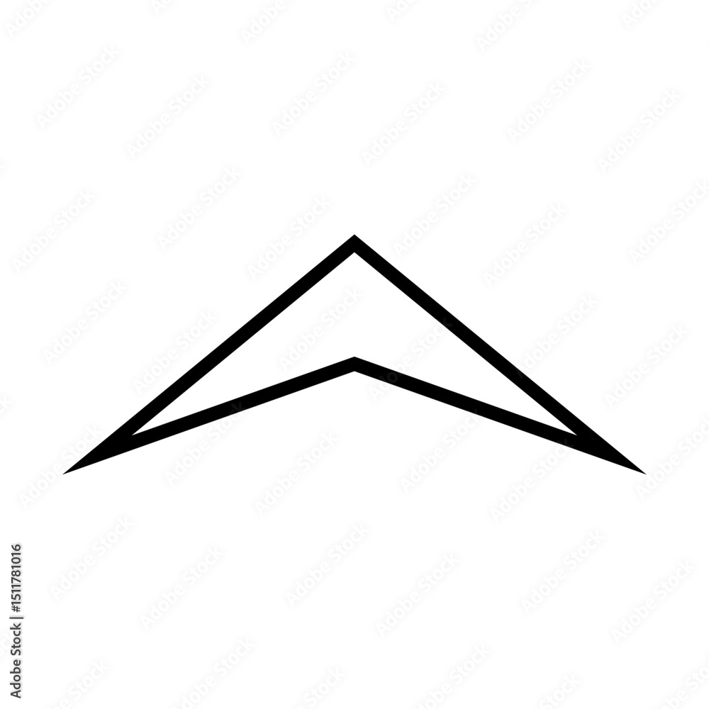 Poster up arrow vector web icon. scroll illustration sign. direction symbol. arrow logo. up web symbol.