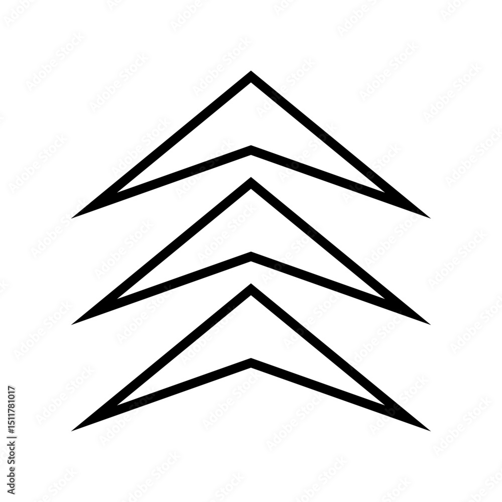Poster up arrow vector web icon. scroll illustration sign. direction symbol. arrow logo. up web symbol.