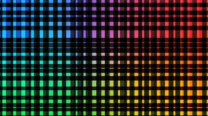 Obraz premium Neon-colored grid pattern against a dark gradient background