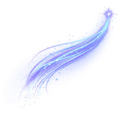 Glowing Comet Tail with Sparkling Stardust Illustration © Hydric