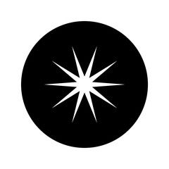 Sparkle vector web icon. Shine symbol illustration. Star sign. Space logo.