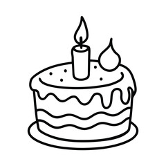 birthday cake with candles