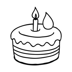 birthday cake with candles