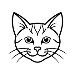 black cat with white eyes