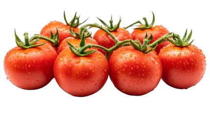 red tomatoes isolated on white background