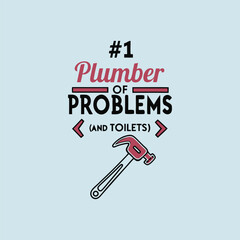 Funny Plumber of Problems Vector Illustration - Humorous Toilet and Repair Cartoon Design