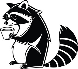 Cute cartoon vector illustration of a black cat, dog, and mouse with a hat, perfect for pet-themed designs or a playful tattoo