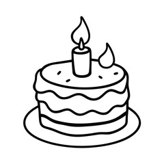 birthday cake with candles
