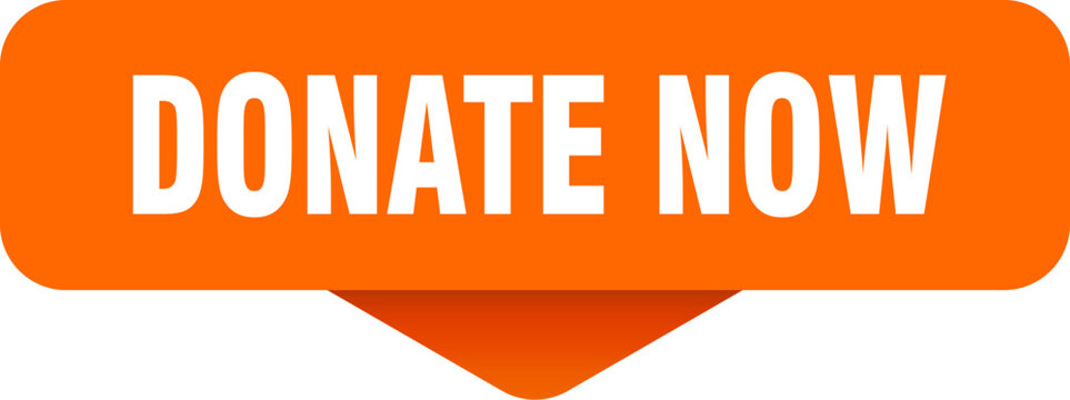 donate now sticker. donate now sign on transparent background