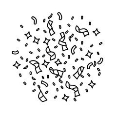confetti on white background