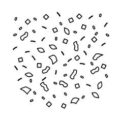 confetti on white background
