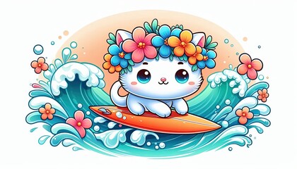 charming animals surfer