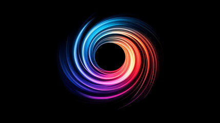 Abstract Colorful Light Trails Swirling in Dark Background, Textarea 