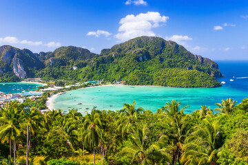 Krabi, Thailand. Phi Phi Don, panormic view of the islands.