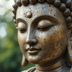 Closeup buddha statue