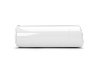 3D Illustration of Blank White Tumbler Mockup Scene on Isolated Background
