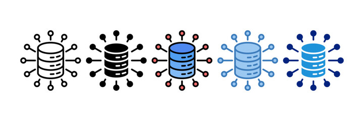 Data Cluster Icon Element For Design