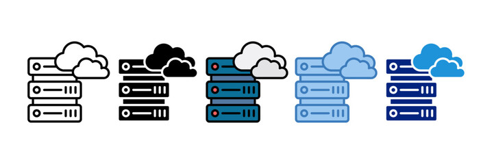 Cloud Server Icon Element For Design