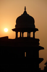 Tower of the Jahangiri mahal in the Red Fort, Agra, India