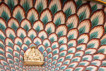 Detail of the Lotus Gate in Pitam Niwas Chowk at City Palace, Jaipur, Rajasthan, India